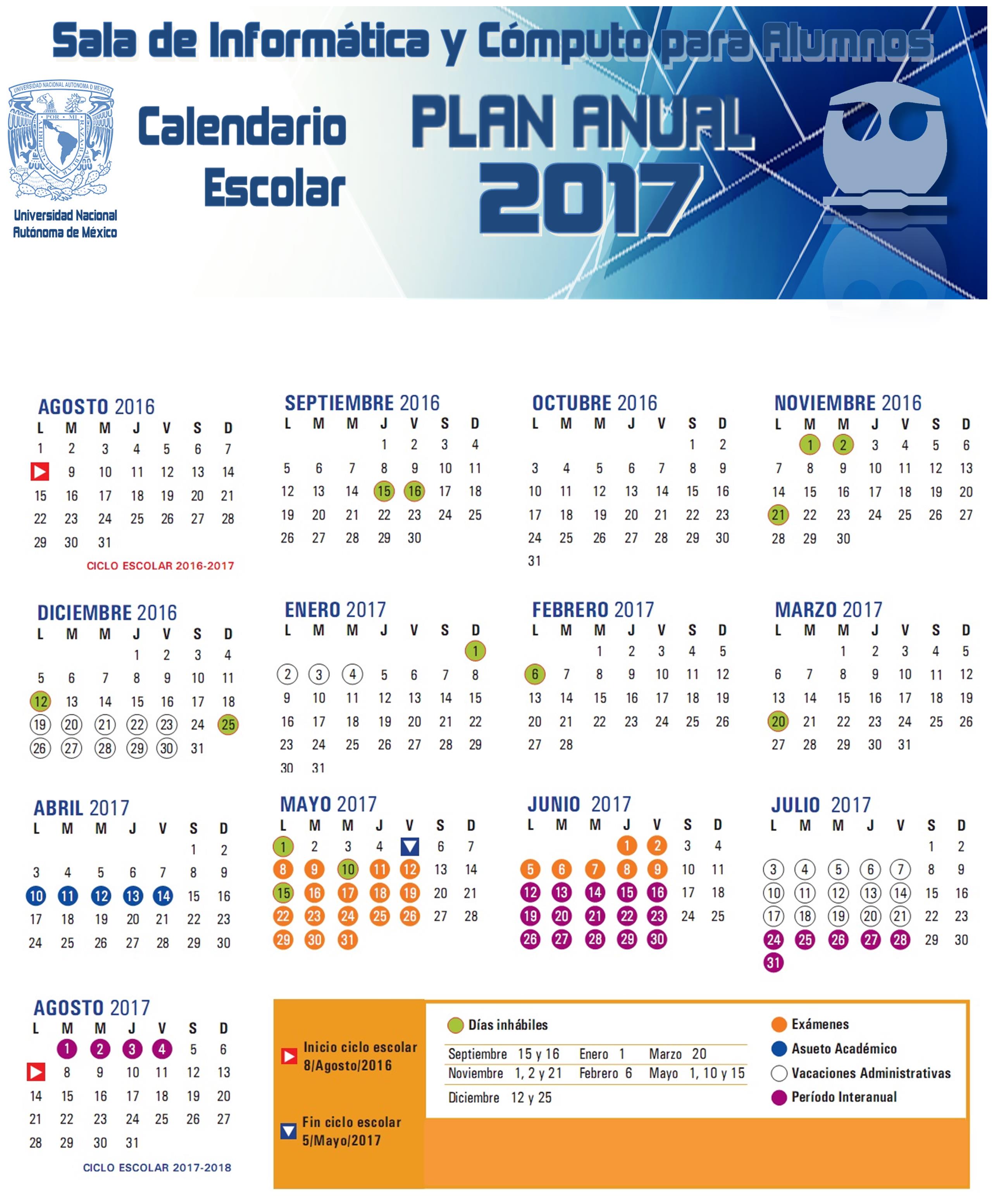 Calendario Anual FQ2017
