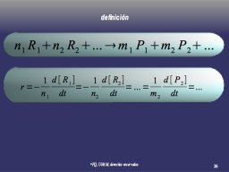 Definición general de rapidez de Rxn. Q.