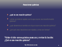 Reaccion Quimica - qué es?