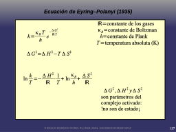 La teoría de Eyring-Polanyi