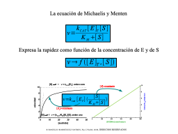La expresión de Michaelis y Menten